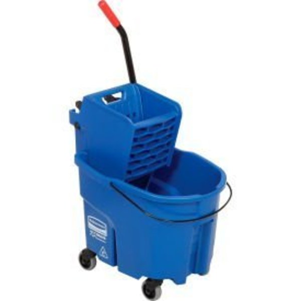 Rubbermaid Commercial Rubbermaid WaveBrake® 2.0 Side Press Mop Bucket & Wringer Combo 26-35 Qt. - Blue FG758888BLUE